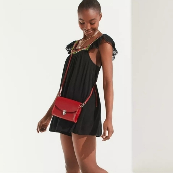 Urban Outfitters Marissa Floral Gauzy Lace Black Romper Women's Small S EUC Cute - Picture 3 of 11